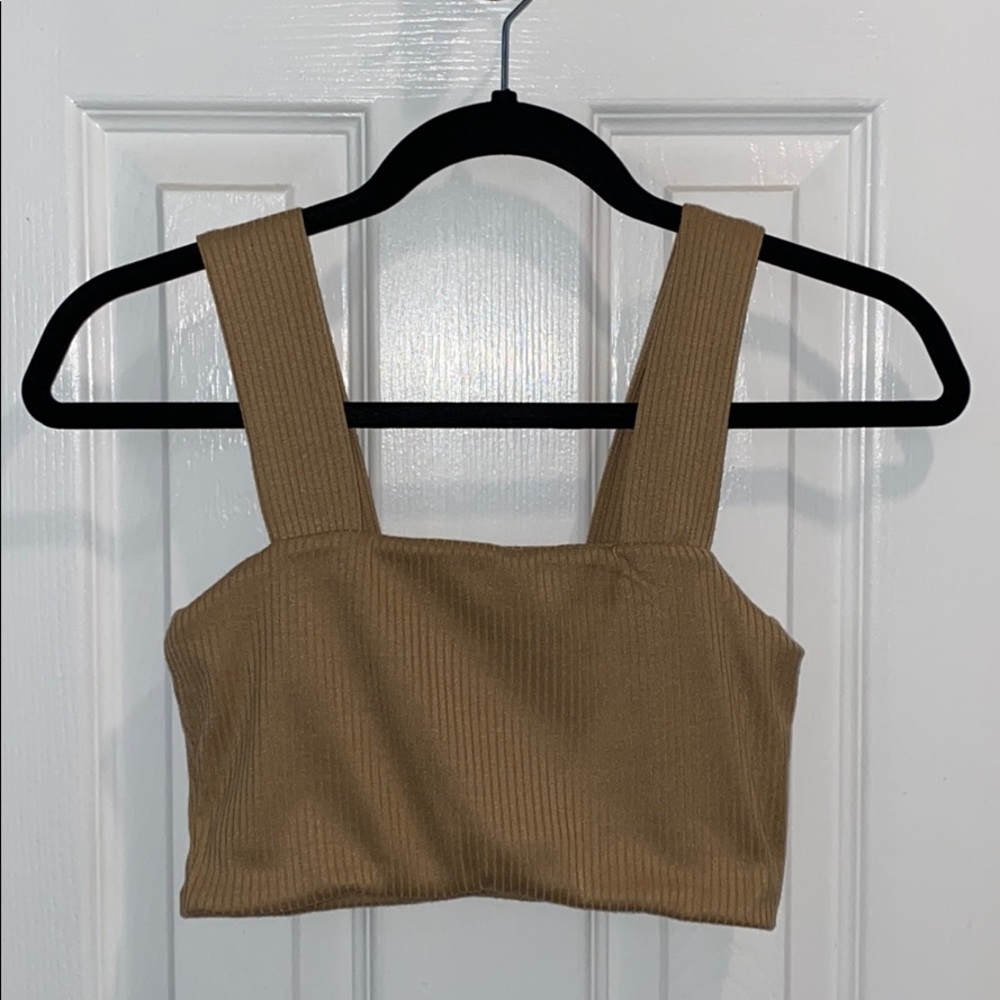 Ribbed Nude Crop Top